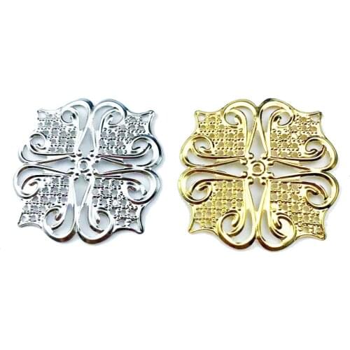 20pcs 40mm Filigree Metal sheets decorative for Jewelry Making Cosplay accessories Earring accessories