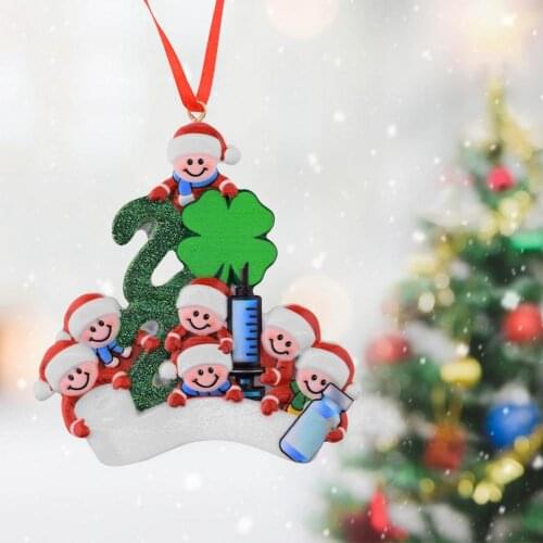 2021 Christmas Family Pendant Personalized Name Innovative Resin Hanging Ornaments For Christmas Tree Santa Claus Decor