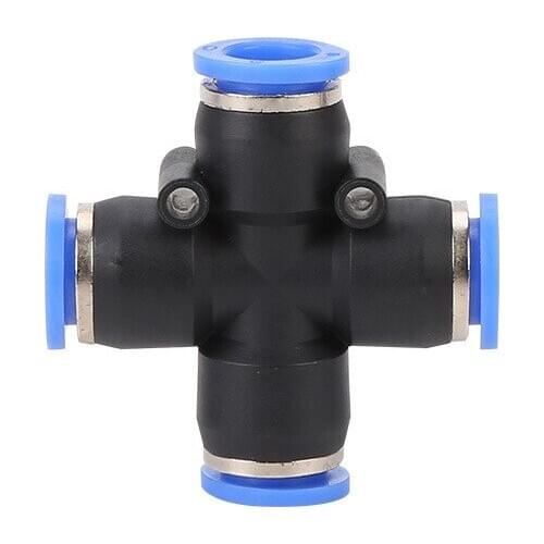 4-Port Air water Gas Connector Quick Fitting 4 Way Pneumatic Fittings 8mm 10mm 6mm 4mm 12mm OD Hose Tube Push In