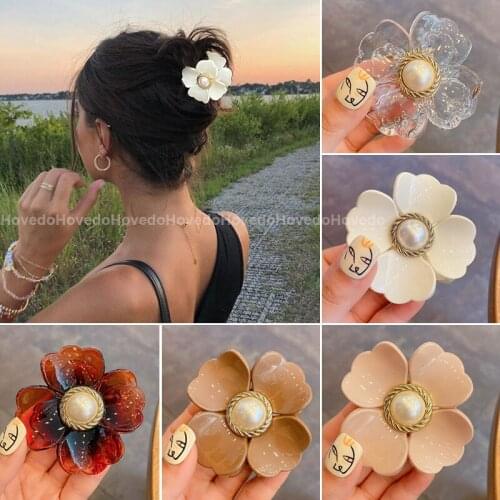 Flower Accessories Gripper Shark Clip Casual Fashion Headwear Temperament Hairpin Hair Accessories For Women Hair Claws Decorate