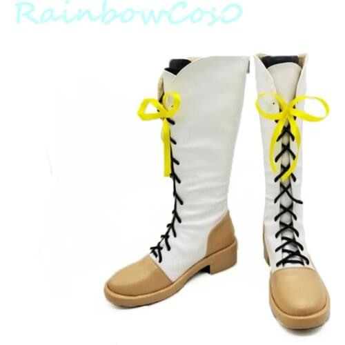 RainbowCos0 Free Ship Cosplay Shoes Demon Slayer Kimetsu no Yaiba Tsuyuri Kanao Boots Props Game Anime Halloween
