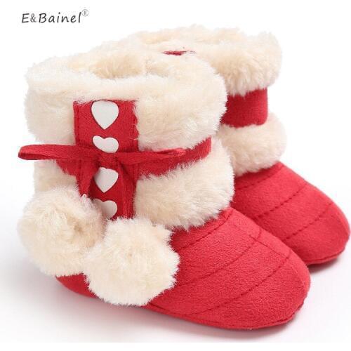 New Fashion Baby Booties Kids Newborn Children Infant Girls Winter Warm Snow Boots Fleece Baby Boot Fur Shoes 0-18M