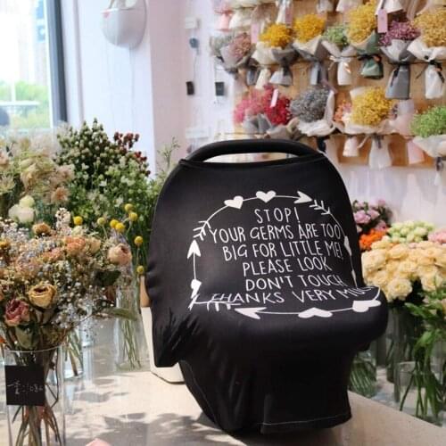 Baby Nursing Cover, Baby Car Seat Canopy, No Contact Sign Infant Stroller Cover Soft Stretchy Breastfeeding Cover