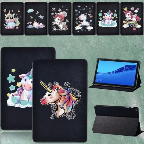 Tablet Case for Huawei MediaPad M5 Lite 10.1"/MediaPad M5 10.8" PU Leather Protective Cover + Free Stylus