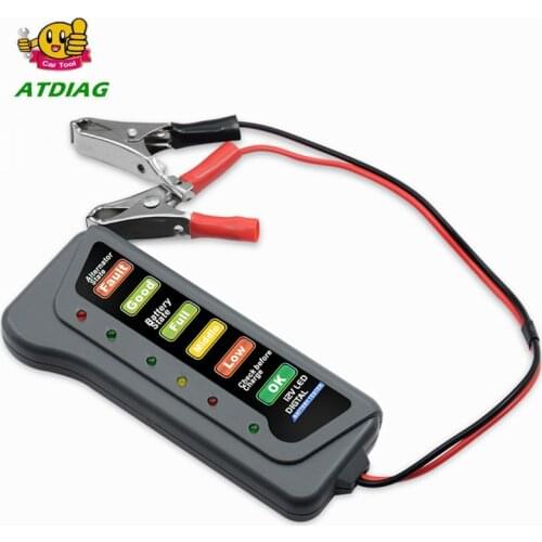12V Digital Battery Alternator Tester 6 LED Lights Display Auto Car Diagnostic Tool for Cars Vehicle Motorcycle New