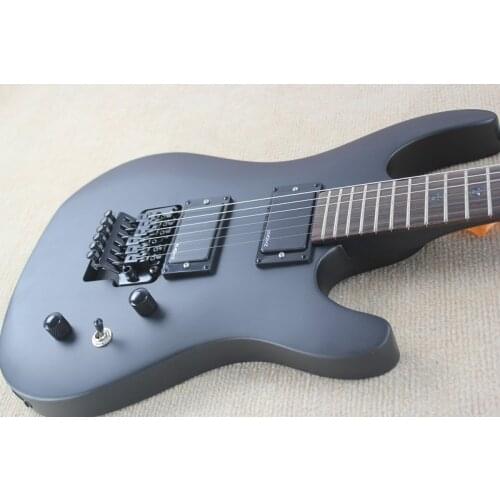 Order booking 6 strings guitar, matte black guitar,tremolo bridge H SHpickups,black buttons,maple neck,basswood body