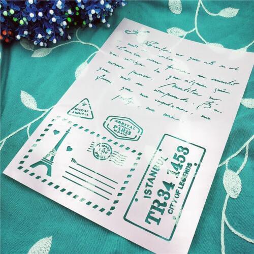 Mail lastic mold shield DIY cake scrapbook stencils hollow Embellishments printing lace ruler Valentines Day