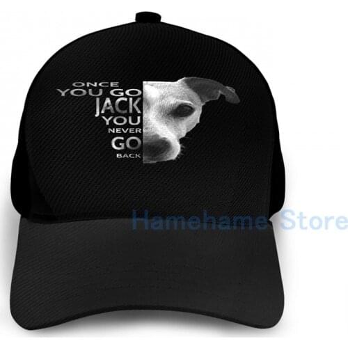 Fashion Once You Go Jack You never go Back Jack Russell Terrier for Dog Lover Basketball Cap men women black Unisex adult hat
