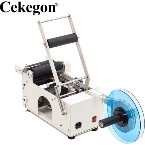 MT-50 Round Bottle Labelling Machine Semi-Auto Labelling Machine Small Labelling Machine for Water Milk Juice Bottle