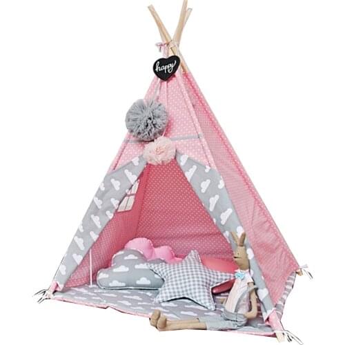 New design children game room kids play house Indian children tents children play tent Kids Teepee with mat