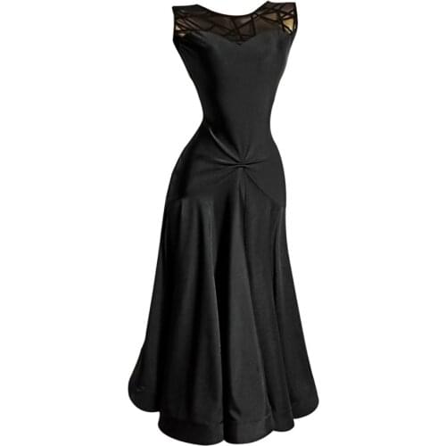 Ballroom Dance Dress Women Bare Back Dress With Armwear For Ballroom Samba Tango Chacha Dancing Performamnce