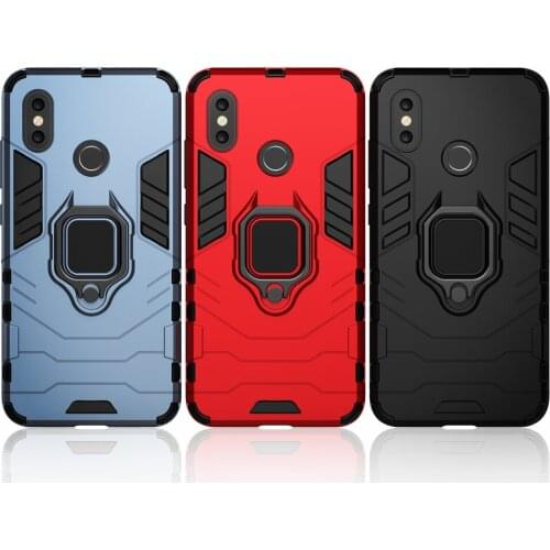 Shockproof Armor Phone Cases For Xiaomi Mi 8 Case Ring Holder Stand Phone Back Cover For Xiomi Mi 8 Lite MI8 8 SE Pro Funda Capa