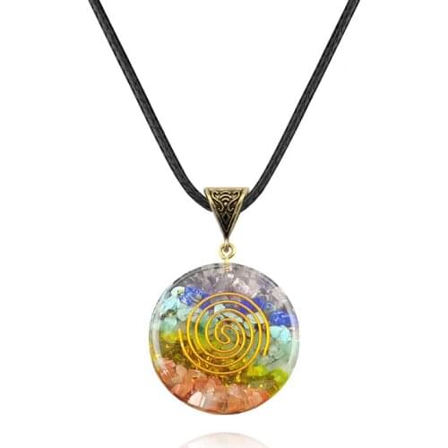 Handmade Professional Natural 7 Chakra Orgone Energy Healing Pendant Necklace Dropshipping