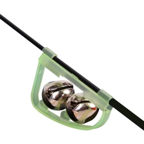 Luminous Light Twin Bells Clip On Night Fishing Rod Bite Alarm Portable fast fishing rod fishing Tackle Accessories 2pcs