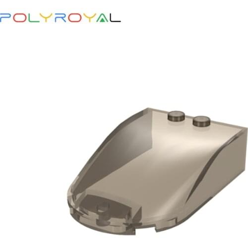 POLYROYAL Building Blocks Technology parts 4x6x1 curved glass 1 PCS Educational toy for children 18973