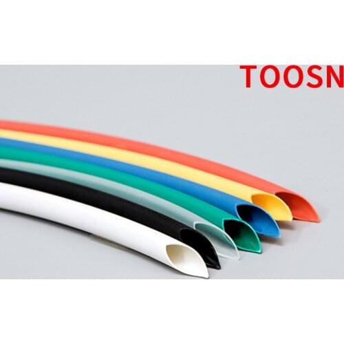 1Meter 2:1 Black Red Green Blue Yellow 1 2 3 4 5 6 mm Diameter Heatshrink Tubing Tube Sleeving Wrap Wire DIY Connector Repair