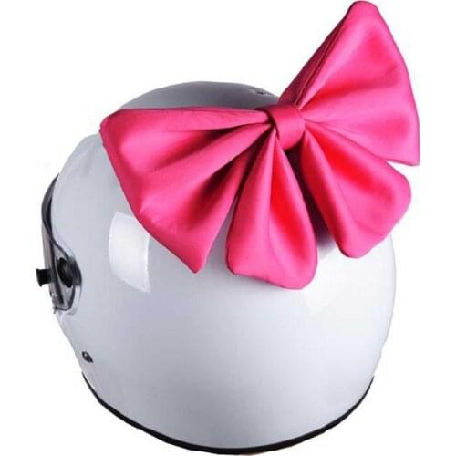 Motorcycle Bow Decoration Durable Convenient Ribbon Ornament Pink Bow Motorcycle Helmets Accessories Motocross