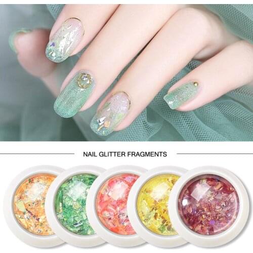 Nail Art Decoration Holographic Fine Chunky Glitter Chrome Dipping Powder Nails Irregular Sequins