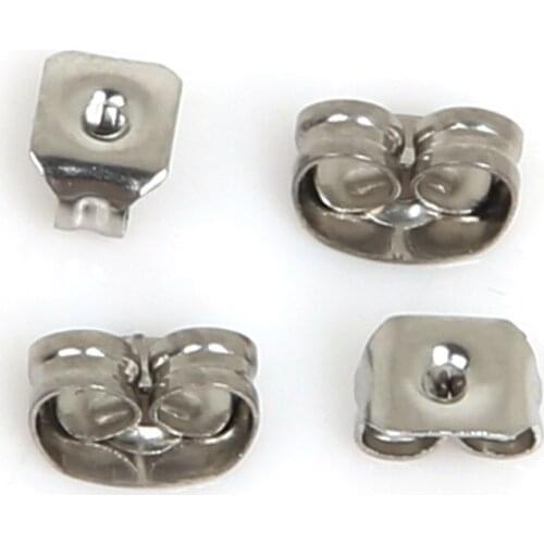 Select Size 5x3.5mm 6x4.5mm 200Pcs/lot Stainless Steel Earring Back Stoppers Earnuts Earring Plugs For DIY Jewelry Making