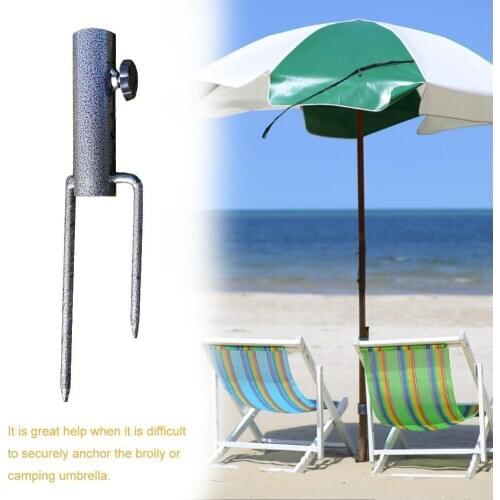 1pc Easy Setup Heavy Duty For Park Patio Umbrella Portable Base Outdoor Adjustable Parasol Holder Beach Pole X9H4