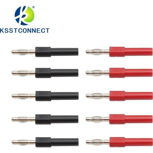 10pcs 4mm Banana shrouded to 4mm 2mm Y Type unshrouded plug female / male converters Adapter connecting plug