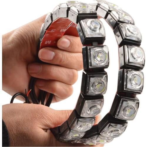 2pc Car Strip Light Waterproof Flexible 2pcs LED Car DRLs Daytime Running Light Fog Lamp single lamp 12V 6/ 8 /10 / 12 / 14led