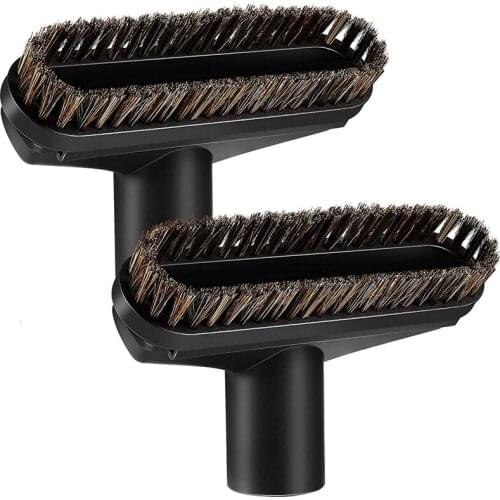 2 Pcs 1.25 Inch Square Horse Hair Dust Brush Dust Tool Dust Care Soft Bristle Cleaner Vacuum Brush Attachment 1-1/4 Inch