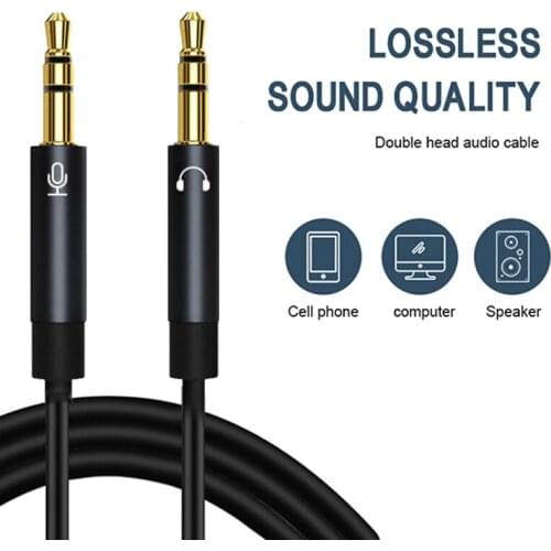 3.5MM 2 In 1 Headphone Computer Conversion Line Headset Mobile Phone Audio Adapter Extending Line 20CM