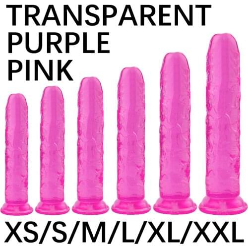 6 Sizes/Colors Jelly Big Dildo Realistic Penis with Suction Cup Dick Cock Adult Sex Toys for Woman Vagina Anal Faloimitator Shop