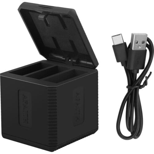 AFAITH 3-Channel USB 3.0 Storage Charger Case Compatible with GoPro Hero 8 7 6 5 Black Action Camera Accessories