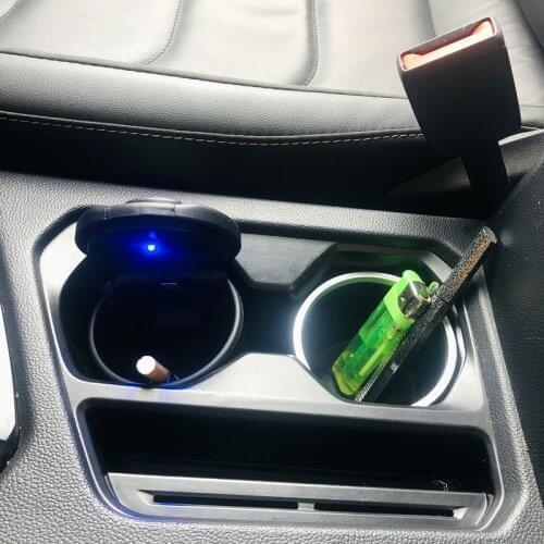 Car Styling Portable LED Car Ashtray with For Fiat 500X 500L 500 C 600 Albea Bravo 2 Croma 2 DS 3 4 5 Doblo stilo panda