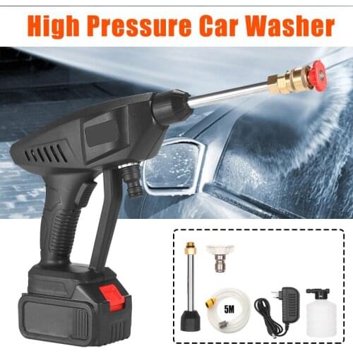 12V High Pressure Wireless Car Washer 4400mAh 30Bar Portable Spray Gun Cleaner w/ Battery Foam Generator Nozzle Water Pump