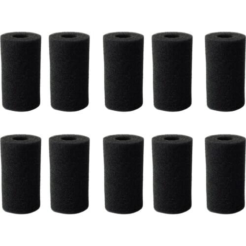 Blesiya 10Pcs Aquarium Fish Tank Clean Water Filter Sponge Protector Cover Black