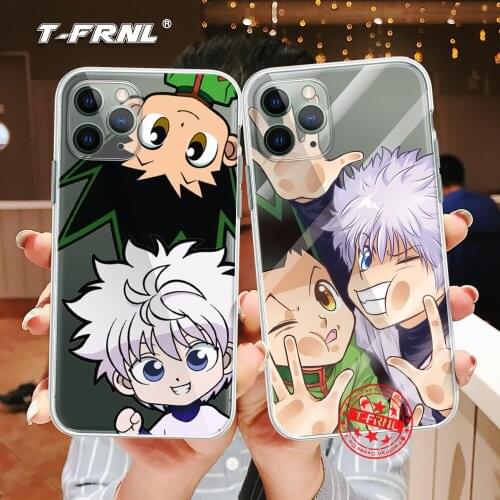 For iPhone 11 Pro 12 XS MAX XR 7 SE2020 X 8Plus HxH Gon Killua Anime soft Cover Cute HUNTER x HUNTER Phone Case Matte Fundas