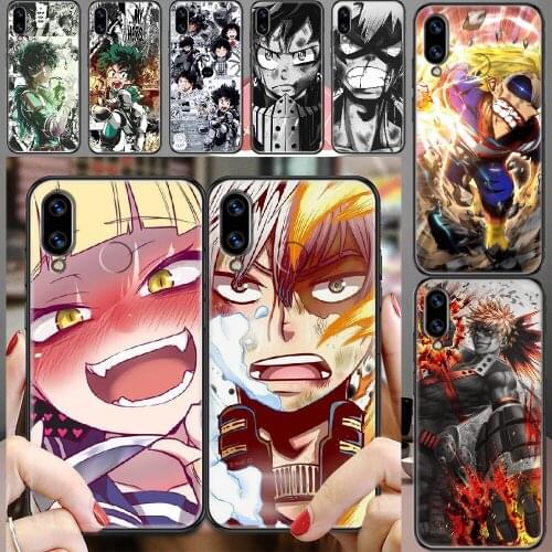 My Hero Academia Midoriya Izuku Phone case For Huawei Honor 6 7 8 9 10 10i 20 A C X Lite Pro Play black fashion coque pretty