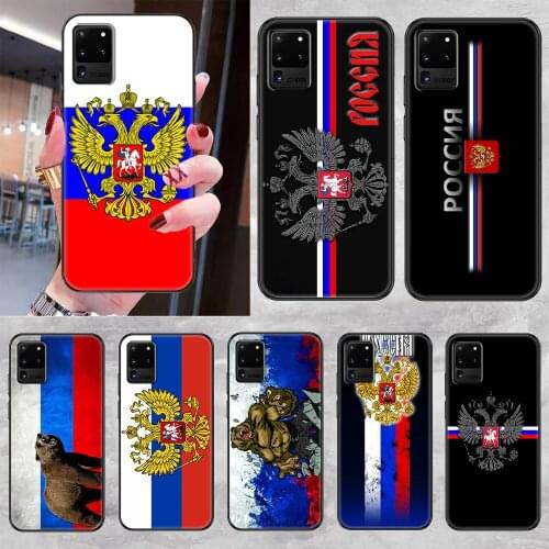 Flag of Russia Phone case For Samsung Galaxy Note 4 8 9 10 20 S8 S9 S10 S10E S20 Plus UITRA Ultra black fashion back trend