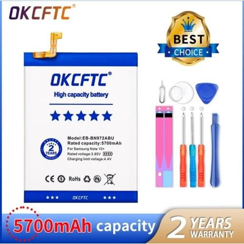 For Samsung Galaxy Note 10 Plus Note 10+ Note10 Plus SM-N975F SM-N975DS Phone Battery EB-BN972ABU 5700mAh Phone Batteries