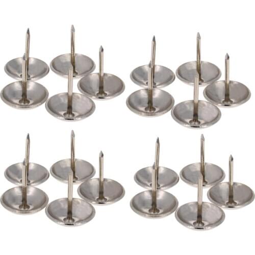 MroMax Round Head Foam Nails Iron/Stainless Steel Plating 12*17/19*21/25*25/16*20mm Hardware Fastener Nail 10/20/30/40/50/60pcs