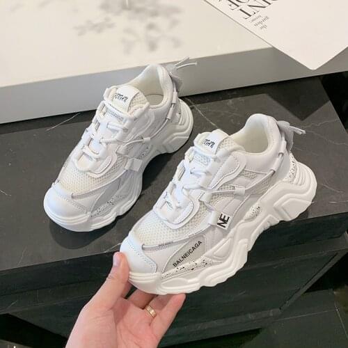 Fashion Women Chunky Sneakers Height Increasing Thick Bottom Womens Casual Shoes Designer Ladies White Black Dad Sport Shoes