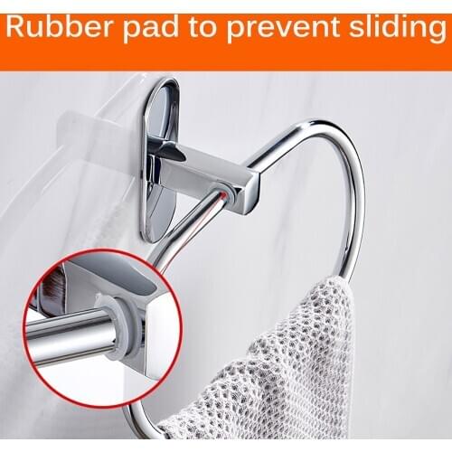 Vacuum Strong Suction Cup Towel Ring Kitchen Punch Free No Trace Towel Hook Household Storage Shelf Bathroom Towel Holder