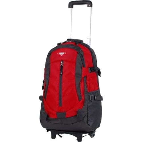 Nylon Student Rolling Backpack Teenagers School Trolley Backpack Travel Trolley Bags for Boys Children School Wheeled Backpack