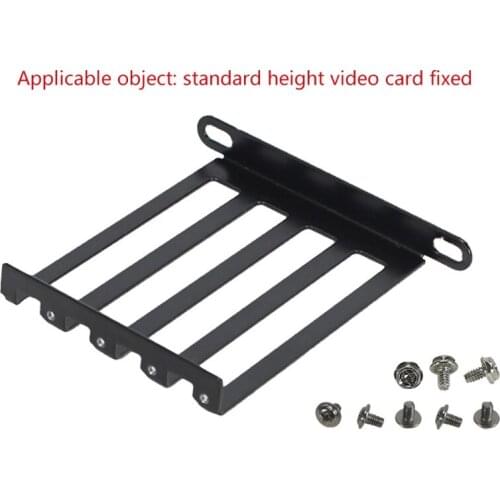 2021 New Metal Graphics VGA Card Bracket Holder Side Converted Computer Cooler Cooling Radiator Support 2/4/7/9 Holes