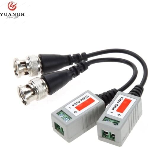 10 Pairs Coax CAT5 Camera CCTV Passive BNC Video Balun to UTP Transceiver Connector 2000ft Distance Twisted Cable