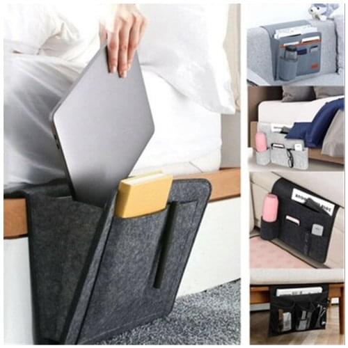 Bedside Storage Organizer Hanging Caddy Bed Holder Pockets Bed Pocket Sofa Organizer Pockets Book Felt Bed Holder Pockets