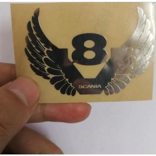 Rc car shell body V8 logo stickers for 1/14th scale R470 R620 56323 R730 toys truck tractor trailer