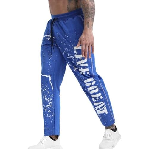 New Running Jogging Pants Men Cotton Soft Bodybuilding Joggers Sweatpants Harem Long Trousers Fitness Sport Training Pants