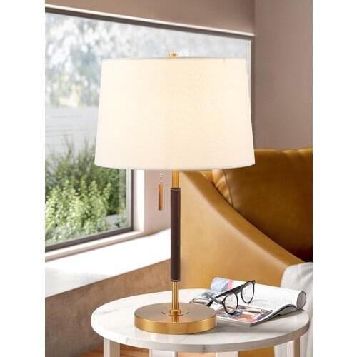 Nordic Creative Living Room Study Bedroom Bedside Lamp Simple Personality Handmade Leather Decoration Desk Lamp