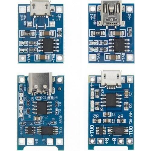 TP4056 +Protection Dual Functions 5V 1A Micro USB 18650 Lithium Battery Charging Board Charger Module