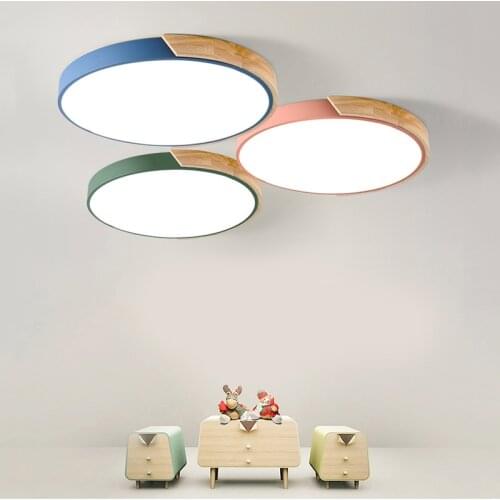 5cm ultra-thin LED modern ceiling light Living Room Surface Mount LED Wood Ceiling lamp bedroom decor kids room light fixture
