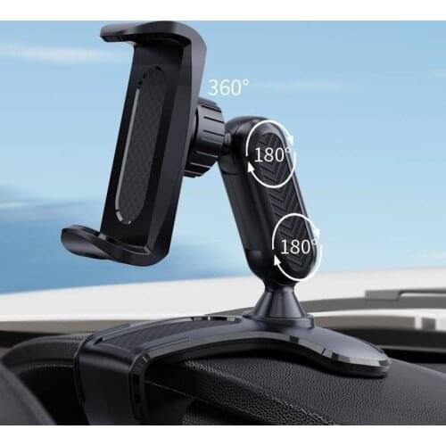 Universal Car Phone Holder GPS Bracket Multifunction Dashboard Mount Clip Rotatable Cellphone Stand For iPhone Xiaomi Samsung